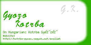 gyozo kotrba business card